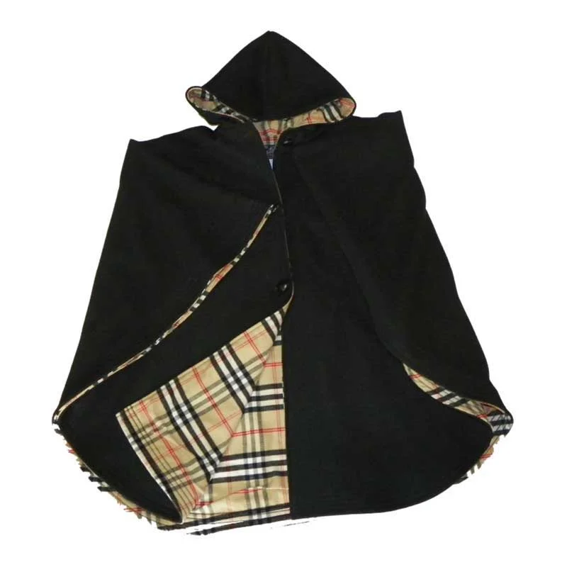 women’s short wool coats -Flannel Lined Cape