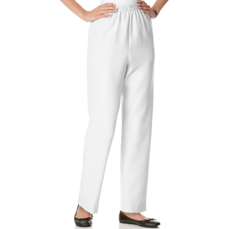 women's harem pants -Alfred Dunner Womens Twill Office Wear Casual Pants