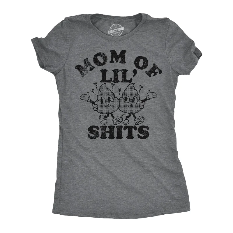 women's oversized button-up shirts -Mom Of Lil Shits Women's T Shirt