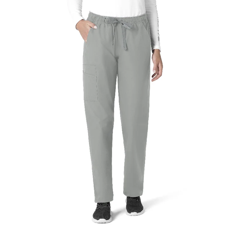 women's oversized pants -Carhartt Force Essentials Unisex Elastic Waist Cargo Scrub Pant - Grey