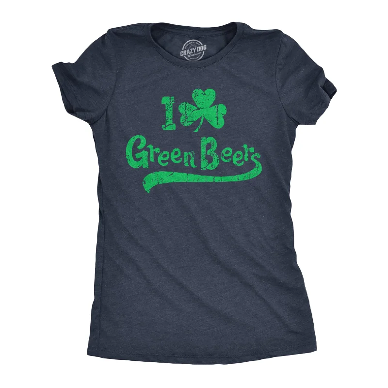 women's polo shirts -I Clover Green Beers Women's T Shirt