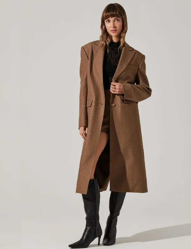 women’s elegant blazers -Brylee Coat, Walnut