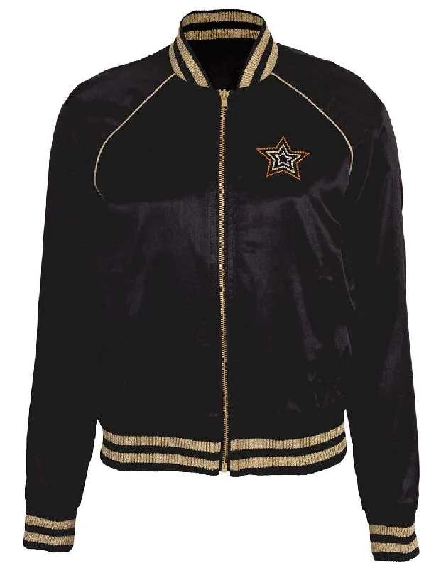 women's quilted jackets -The Letterman Zip Jacket