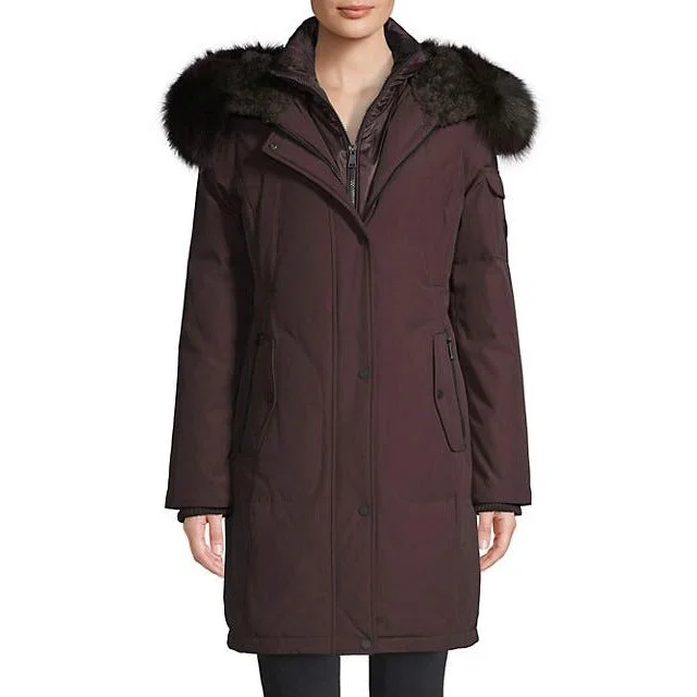 women's shearling jackets -1 Madison Expedition Women's Down Coat with Fox Fur