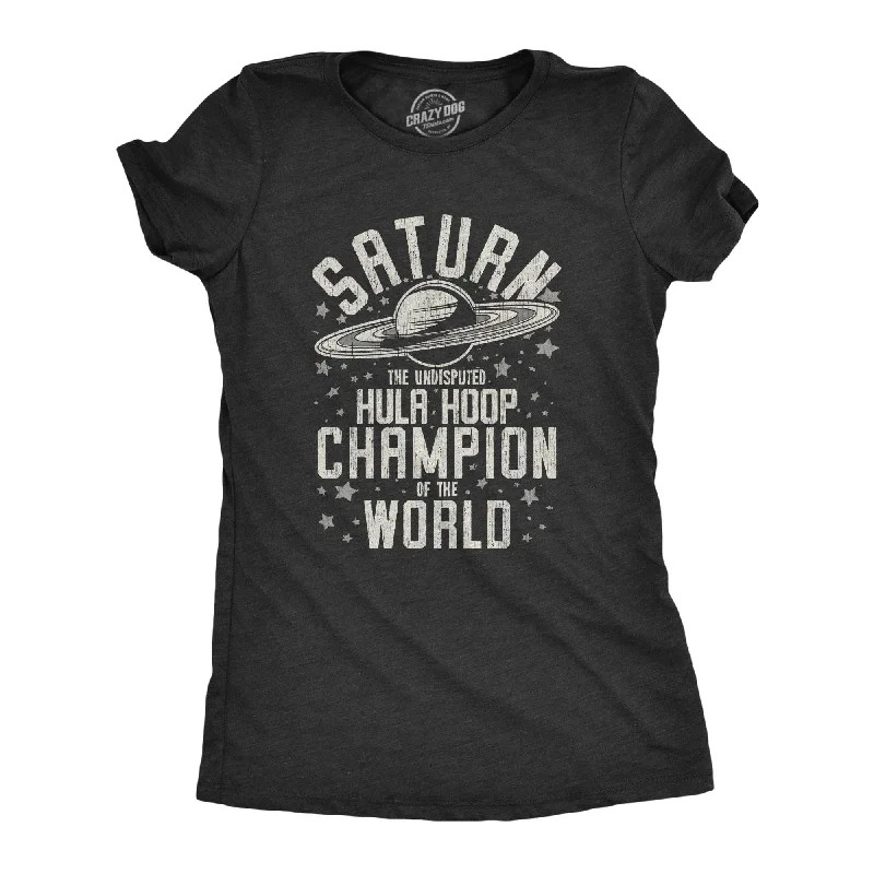 trendy sheer tops for women -Saturn Hula Hoop Champion Women's T Shirt