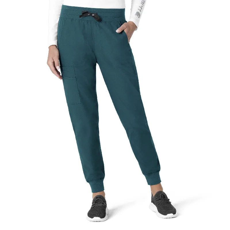 ladies' wrap skirts -Carhartt Force Essentials Women's Jogger Scrub Pant - Caribbean Blue