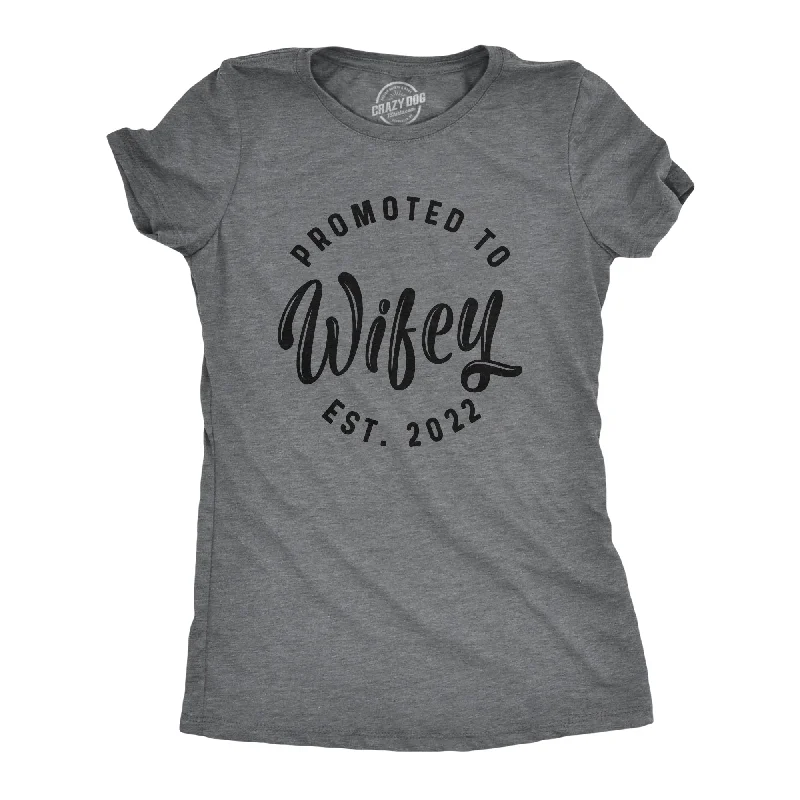 ladies' sleeveless tops -Promoted To Wifey 2022 Women's T Shirt