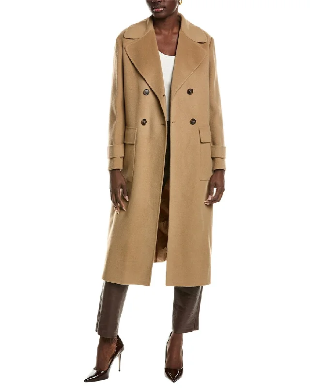 women's draped coats -Weekend Max Mara Tronto Wool Coat