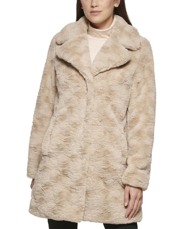 stylish coats for women -Kenneth Cole Classic Textured Coat