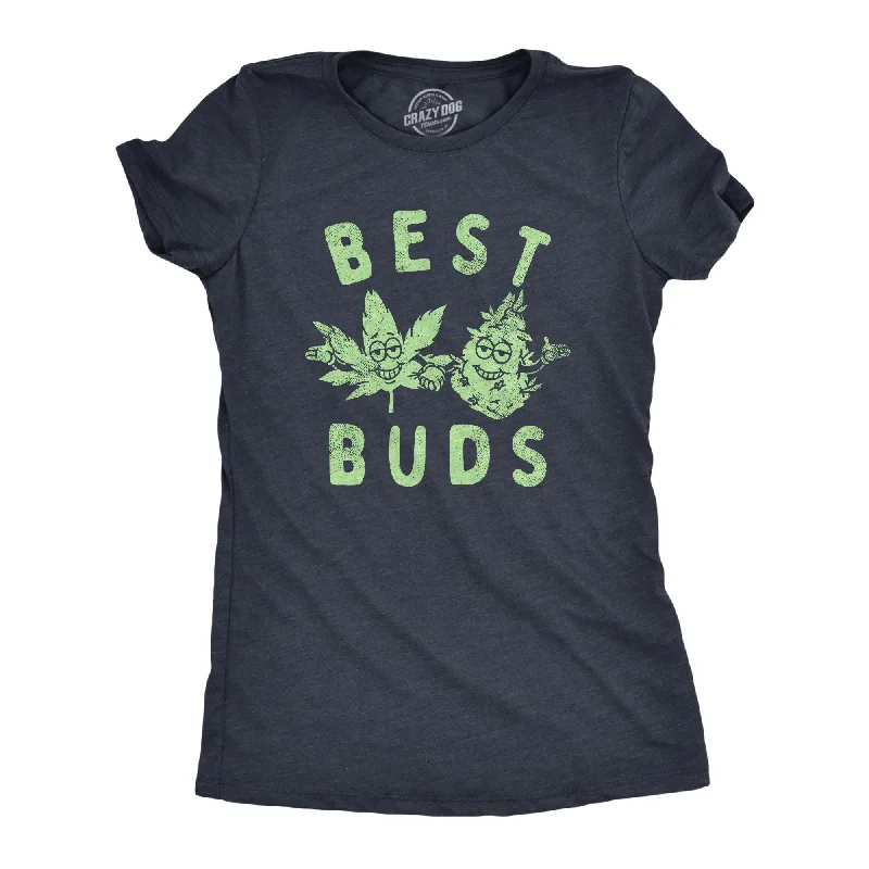 chic monochrome tops for women -Best Buds Women's T Shirt