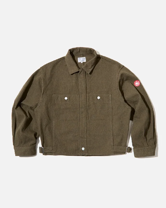 women's oversized coats -CW Trucker Jacket - Khaki