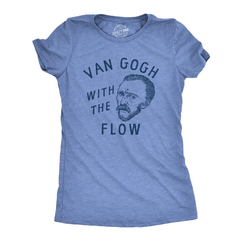 women's classic white shirts -Van Gogh With The Flow Women's T Shirt