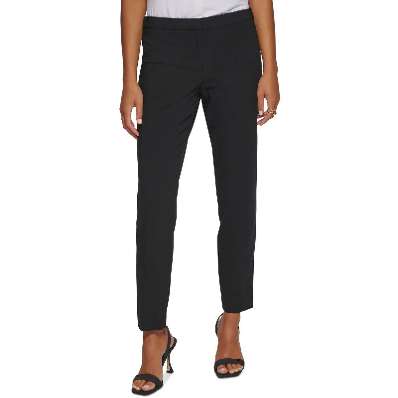 trendy high-waisted shorts for women -Calvin Klein Womens Highline Woven Tapered Ankle Pants