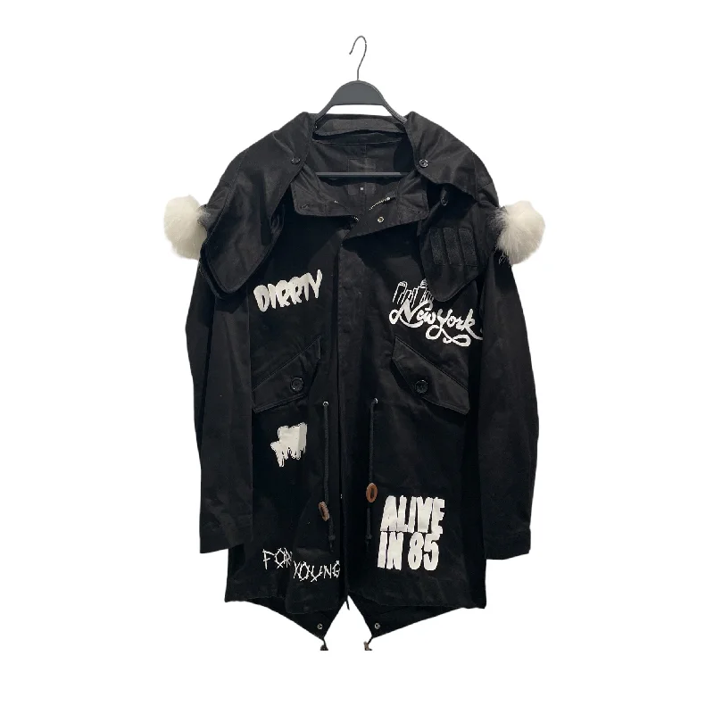 women's fur-lined jackets -JOYRICH/Mod Parka/M/Black/Cotton/