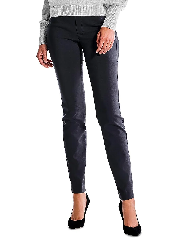 trendy bell-bottom pants for women -Womens High Rise Viscose Straight Leg Pants