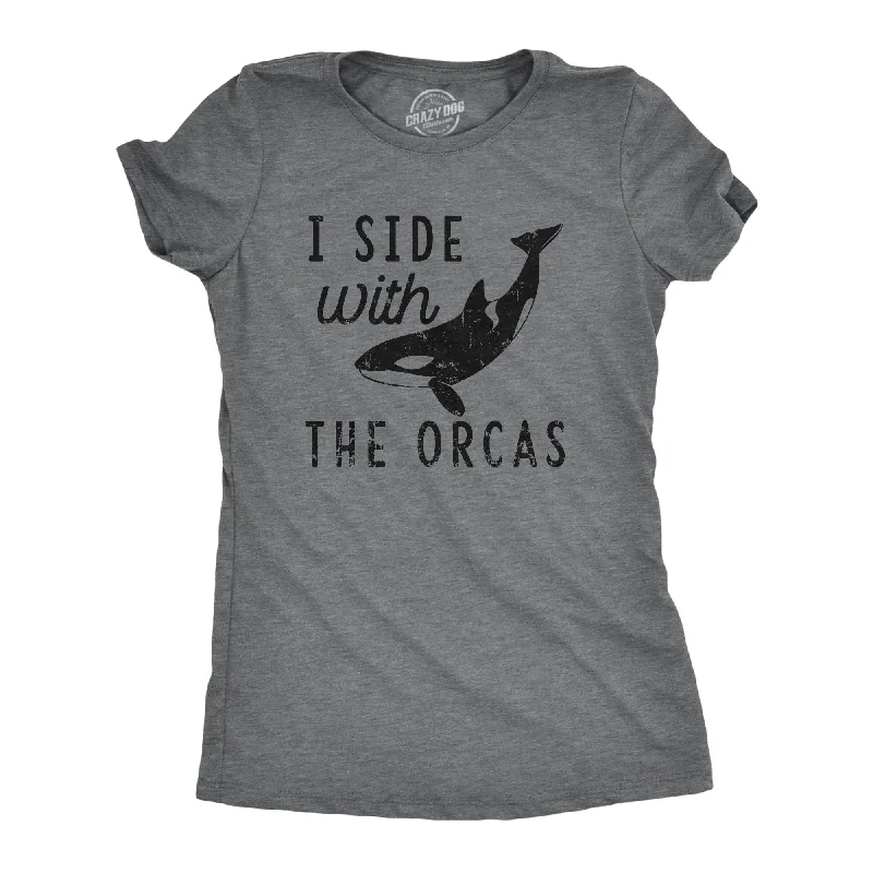 women's flowy bohemian tops -I Side With The Orcas Women's T Shirt