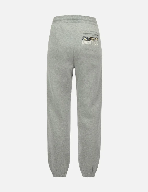 women's athletic leggings -EVISU Squad Embroidery Sweatpants