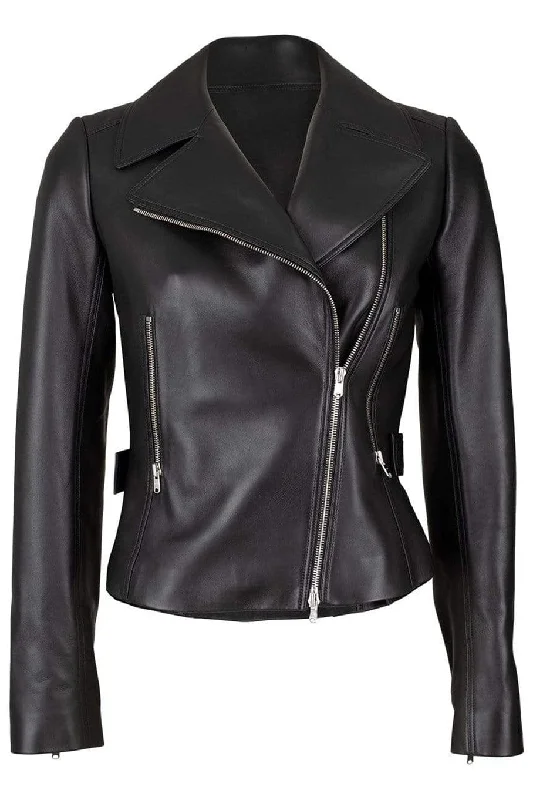 ladies' oversized blazers -Edition 2003 Leather Biker Jacket