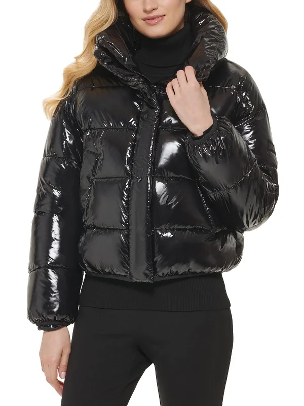 women's cropped blazers -Womens Puffy Warm Puffer Jacket