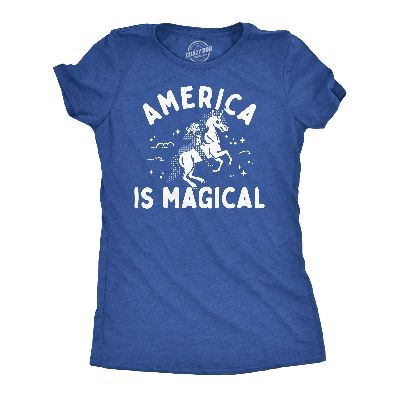 women's henley tops -America Is Magical Women's T Shirt