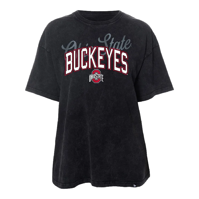 women's high-neck blouses -Ladies Ohio State Buckeyes Oversized T-Shirt