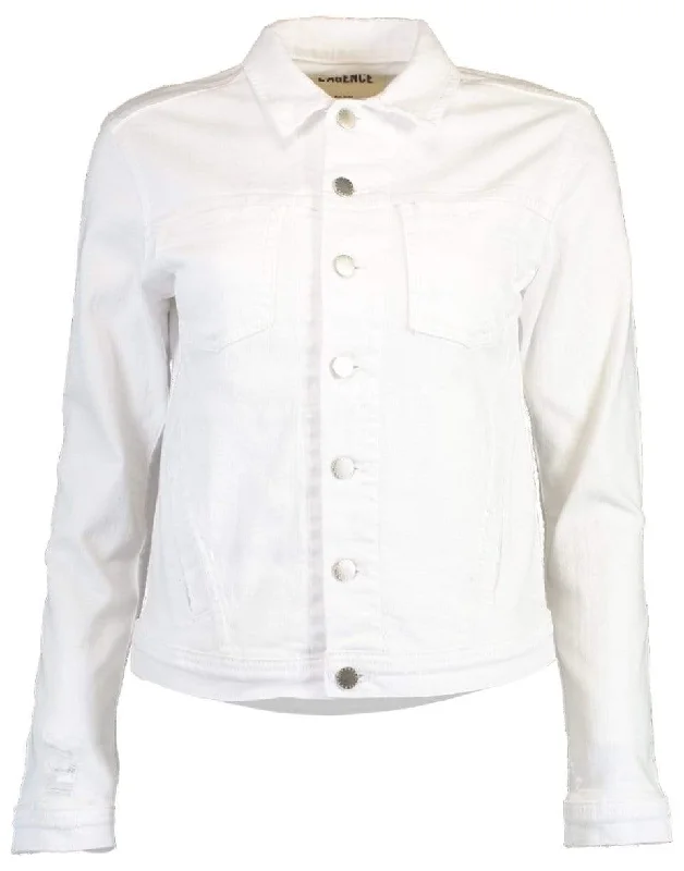 women’s urban-style coats -Celine White Denim Jacket