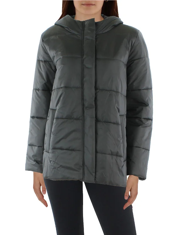 women’s structured blazers -Womens Hooded Warm Puffer Jacket