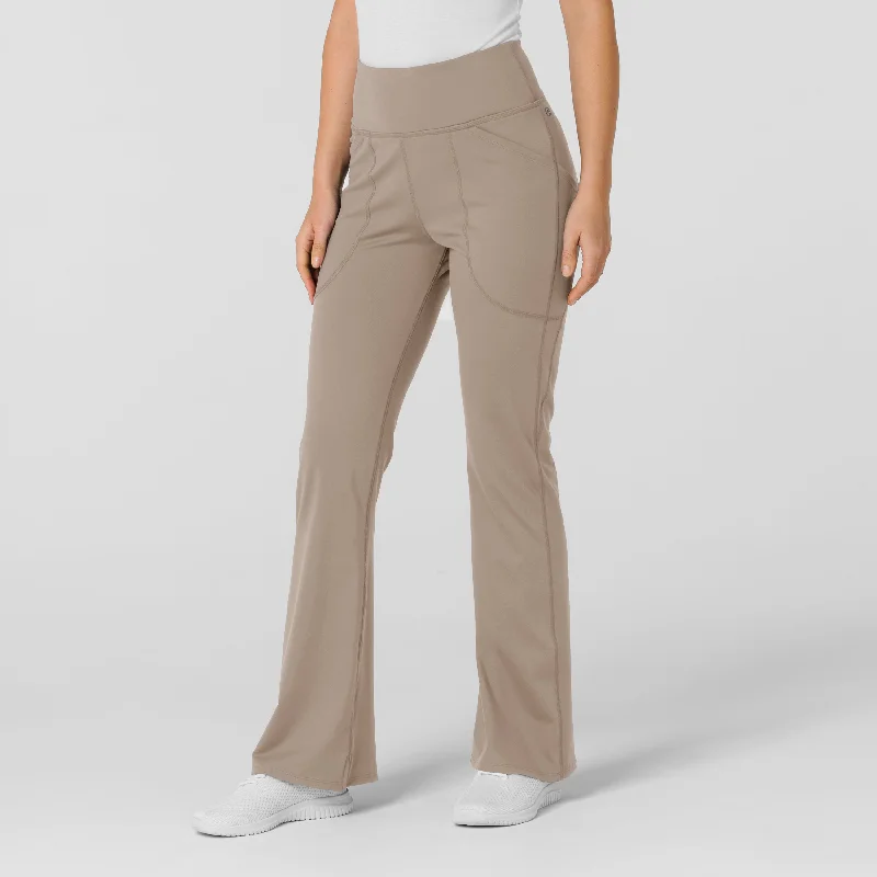 women's oversized pants -RENEW Knit Women's Flare Yoga Scrub Pant - Haze