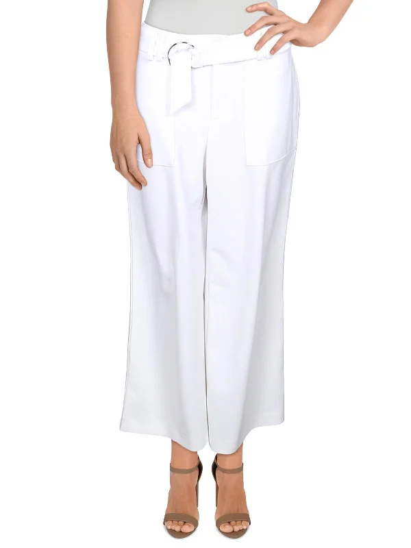 elegant skirts for women -Womens Utility Pocket Wide Leg Pants