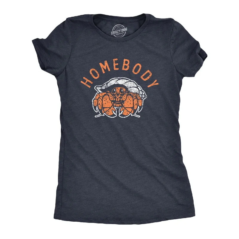 women's keyhole tops -Homebody Crab Women's T Shirt