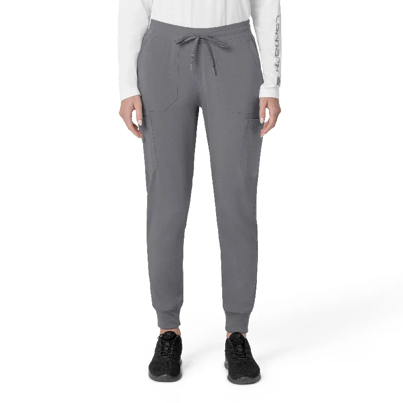 women's tailored trousers -Carhartt Force Cross-Flex Women's Cargo Jogger Scrub Pant - Pewter