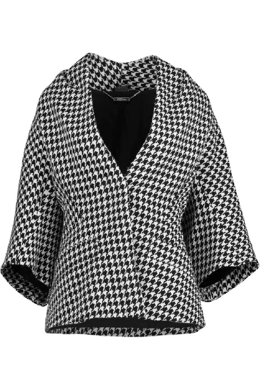 women's zip-up fleece jackets -Houndstooth Jacket