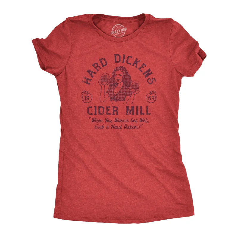 women's crop tops -Hard Dickens Cider Mill Women's T Shirt