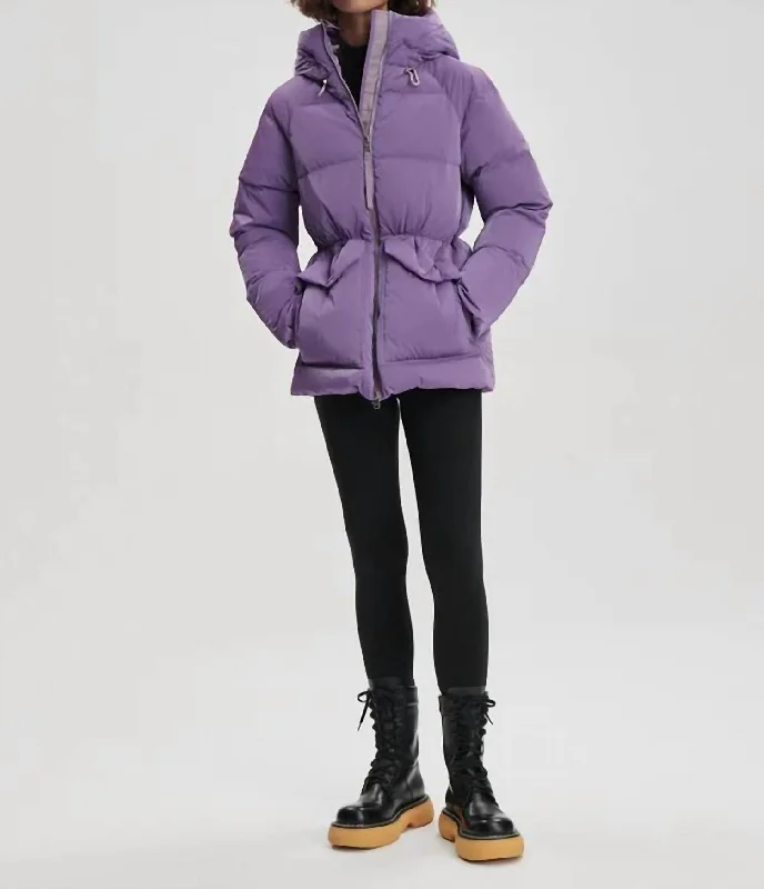 ladies' slim trench coats -Fullerton Down Jacket In Orchid Dust