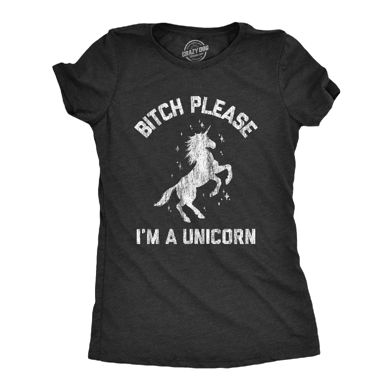 women's puff sleeve tops -Bith Please I'm A Unicorn Women's T Shirt