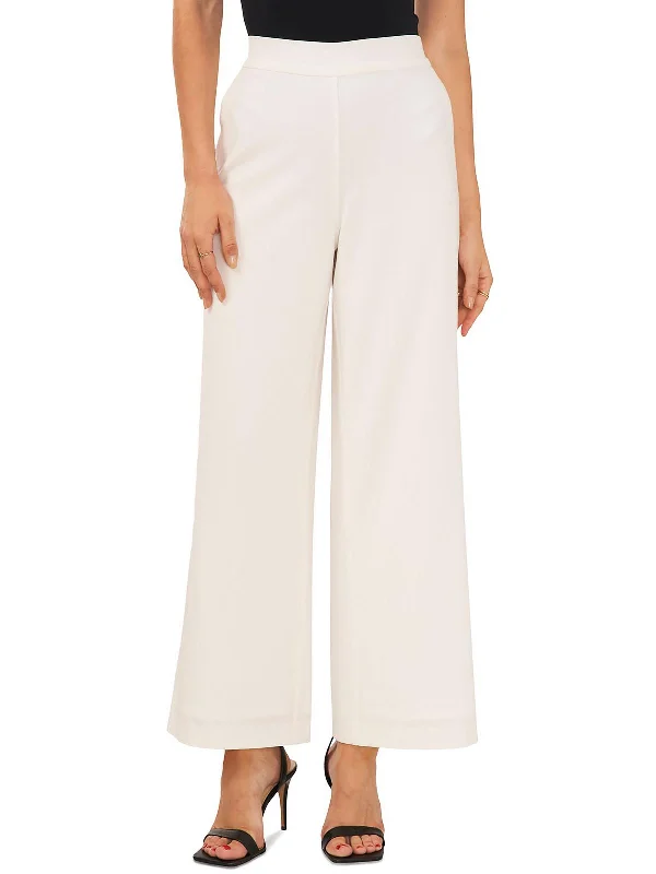 women's cropped trousers -Womens High Rise Work Wear Wide Leg Pants