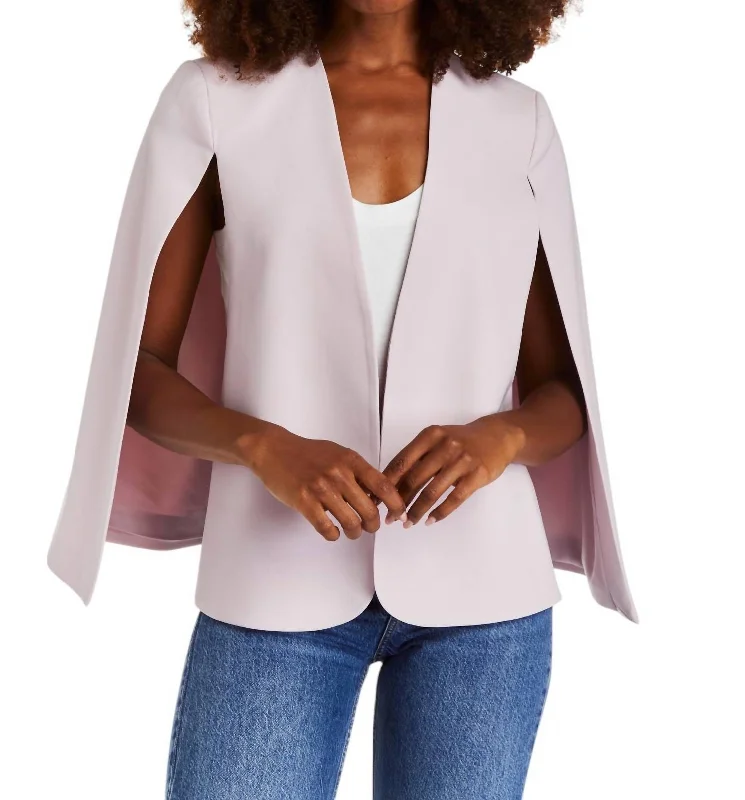 women's draped coats -Aria Cape Jacket In Wysteria