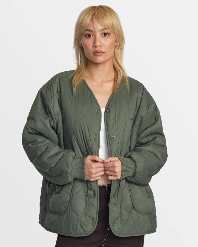 women's cropped blazers -Non Negotiable Reversible Jacket - Olive