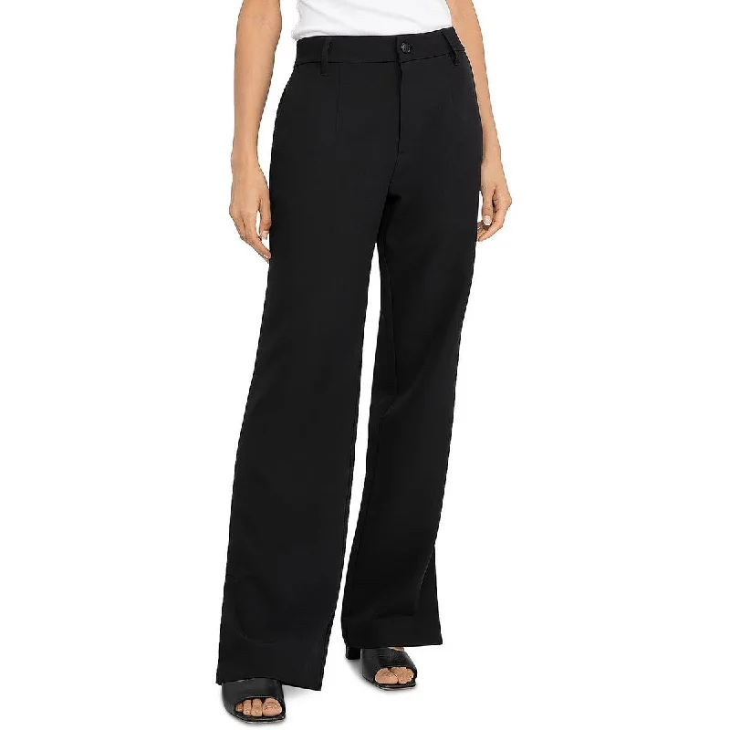 ladies' wide-leg trousers -Sanctuary Womens Noho High Rise Straight Trouser Pants