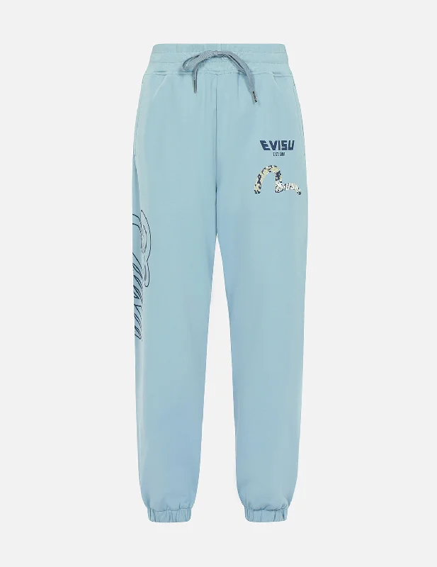 women's cropped trousers -Logo and Seagull Print Sweatpants