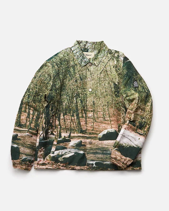 women's wool coats -Clearing Jacket - Forest Print