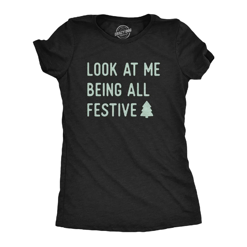 women's dolman sleeve tops -Look At Me Being All Festive Women's T Shirt