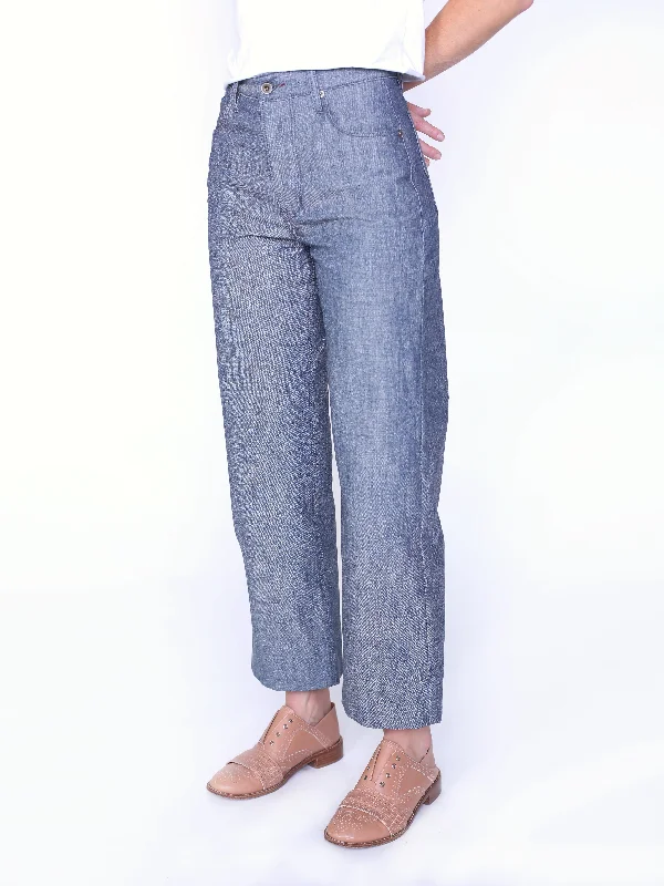 women's lounge pants -Stokes | Autumn Chambray