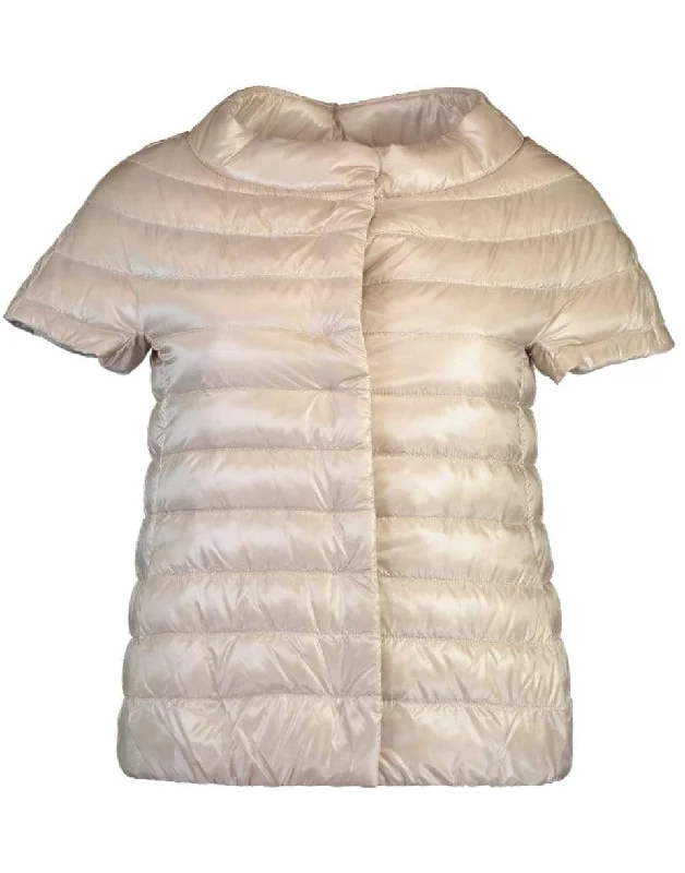 women's faux fur coats -Crema Emilia Ultra Light Iconico Jacket