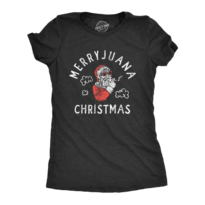 ladies' lightweight hoodies -Merryjuana Christmas Women's T Shirt