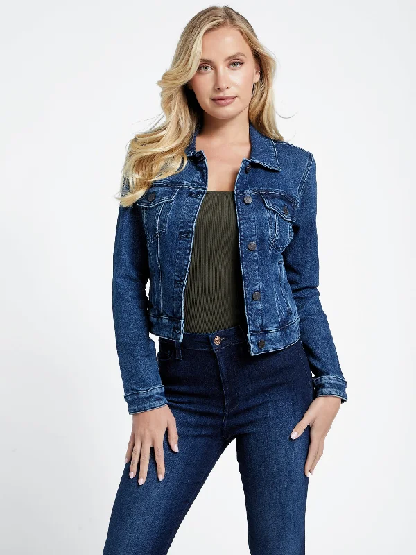 ladies' winter puffers -Anna Denim Jacket