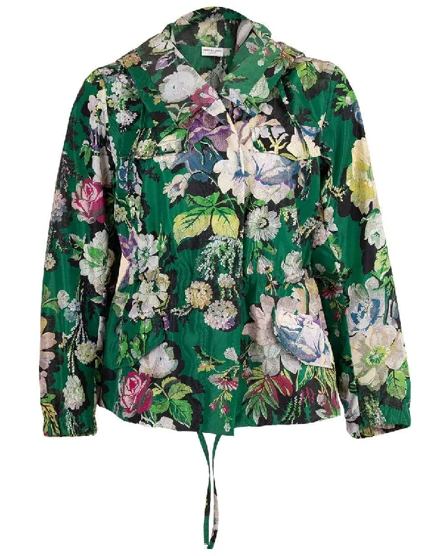 ladies' long coats -Valera Floral Jacket