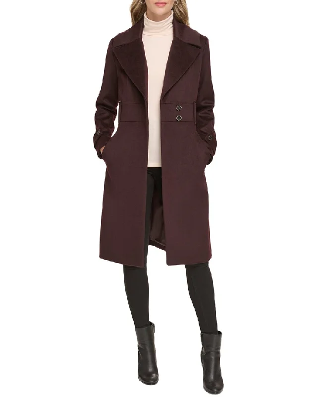 women's classic trench coats -Kenneth Cole Wool-Blend Coat