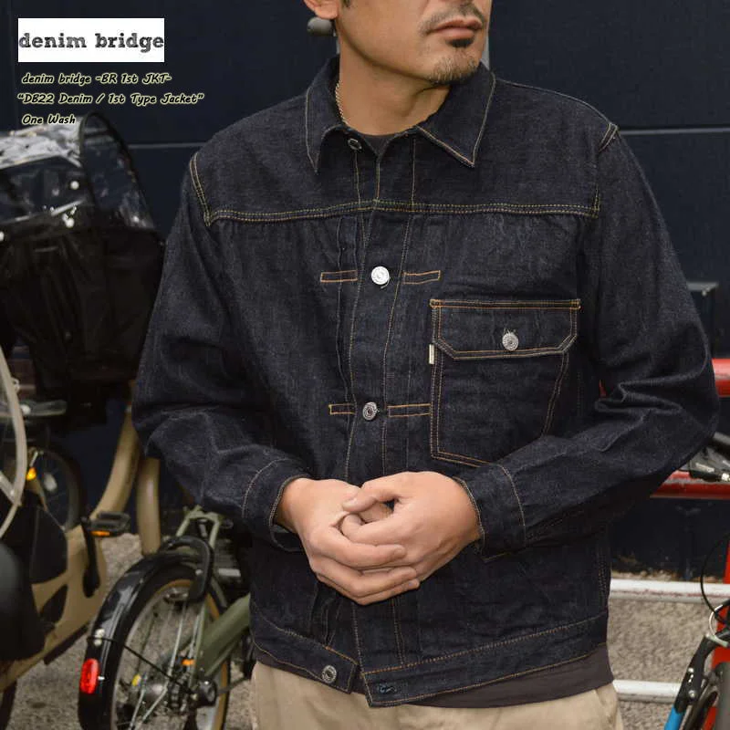 women's winter coats -bridge "BR1stJKT" 13,5oz DB22 Denim 1st type Jacket