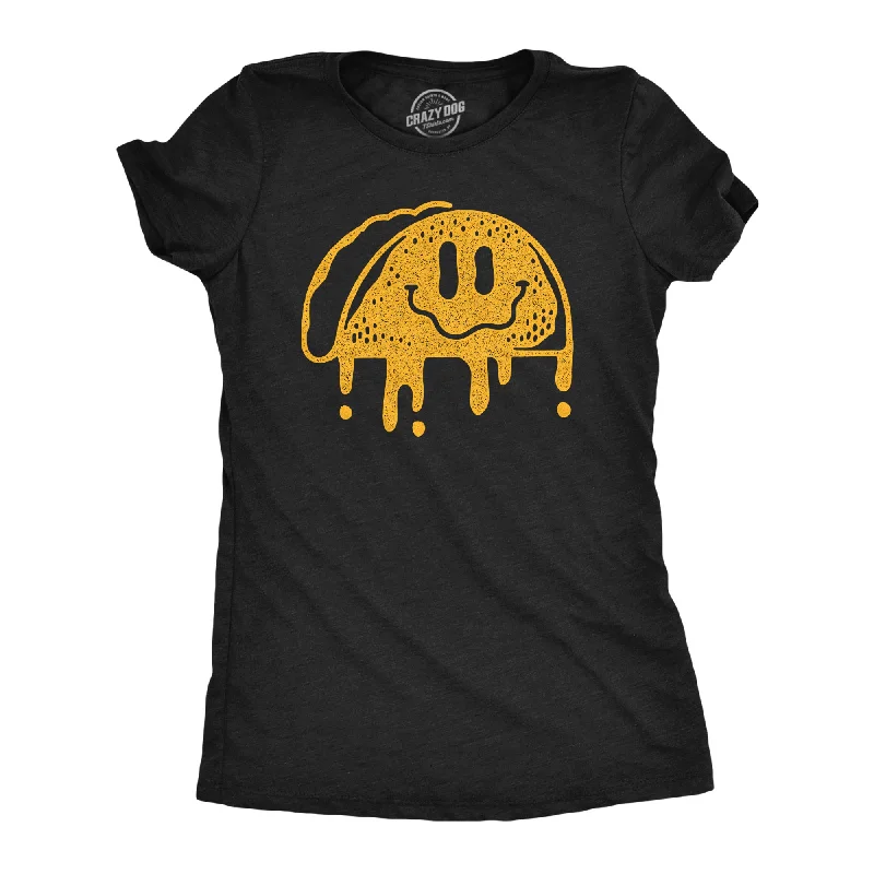 ladies' slit sleeve tops -Dripping Taco Smile Women's T Shirt